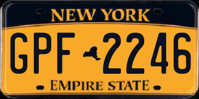 NY license plate GPF2246