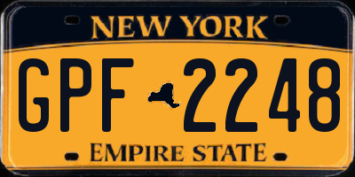 NY license plate GPF2248