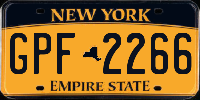 NY license plate GPF2266