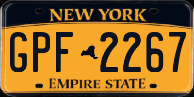 NY license plate GPF2267