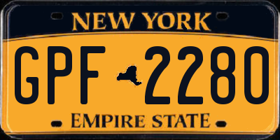 NY license plate GPF2280