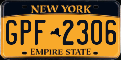 NY license plate GPF2306