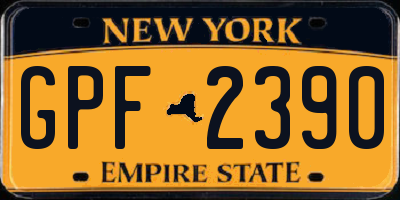 NY license plate GPF2390