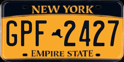 NY license plate GPF2427