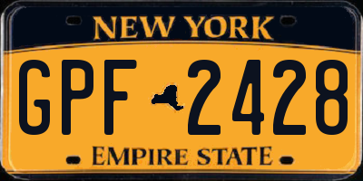 NY license plate GPF2428