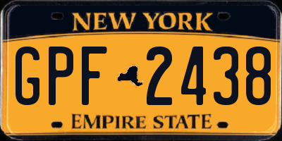 NY license plate GPF2438
