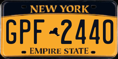 NY license plate GPF2440