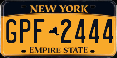 NY license plate GPF2444