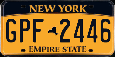 NY license plate GPF2446