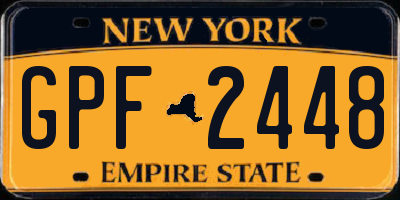 NY license plate GPF2448