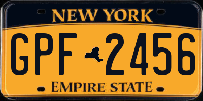 NY license plate GPF2456
