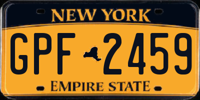 NY license plate GPF2459