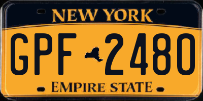 NY license plate GPF2480