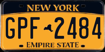 NY license plate GPF2484