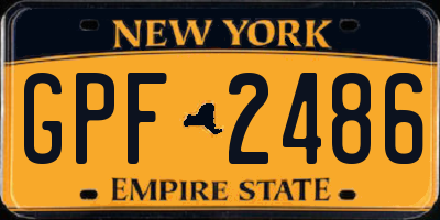 NY license plate GPF2486