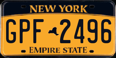 NY license plate GPF2496