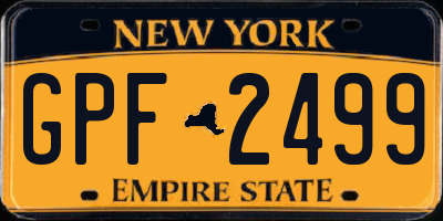 NY license plate GPF2499