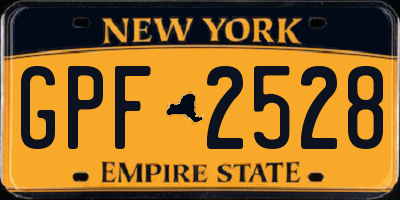 NY license plate GPF2528