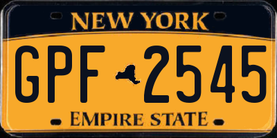 NY license plate GPF2545