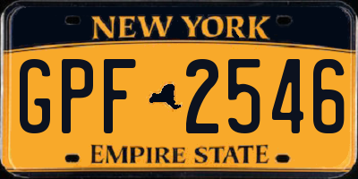 NY license plate GPF2546