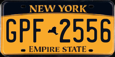 NY license plate GPF2556