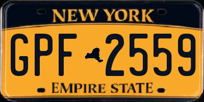 NY license plate GPF2559