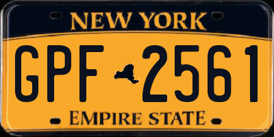NY license plate GPF2561