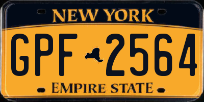 NY license plate GPF2564