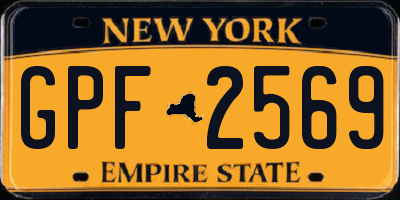 NY license plate GPF2569