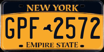 NY license plate GPF2572