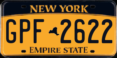 NY license plate GPF2622