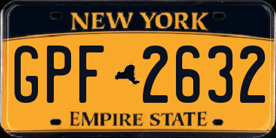 NY license plate GPF2632