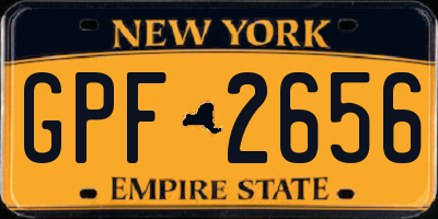 NY license plate GPF2656