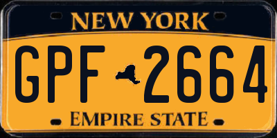 NY license plate GPF2664