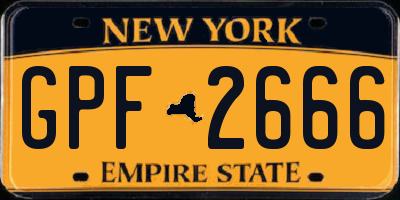 NY license plate GPF2666