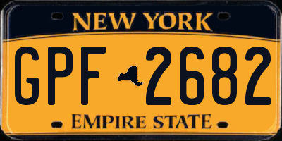 NY license plate GPF2682