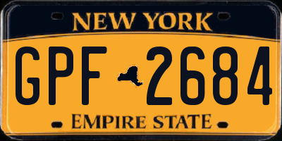 NY license plate GPF2684
