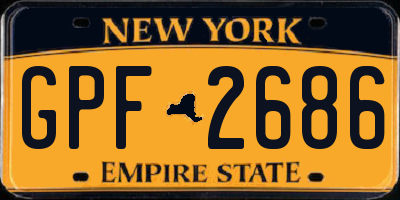 NY license plate GPF2686