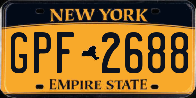 NY license plate GPF2688