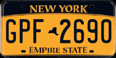 NY license plate GPF2690