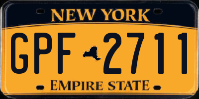 NY license plate GPF2711