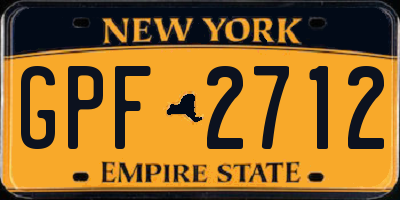 NY license plate GPF2712