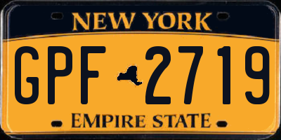 NY license plate GPF2719