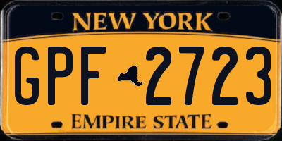 NY license plate GPF2723