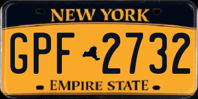 NY license plate GPF2732