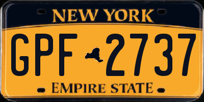 NY license plate GPF2737