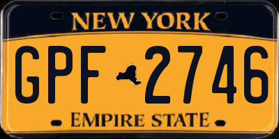 NY license plate GPF2746