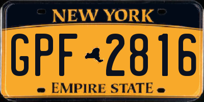 NY license plate GPF2816