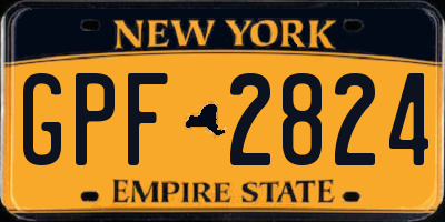 NY license plate GPF2824