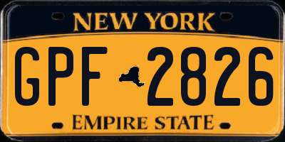 NY license plate GPF2826